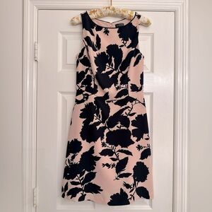 The Limited Sheath Dress Womens Sz 2 Tall Pink Navy‎ Floral Career